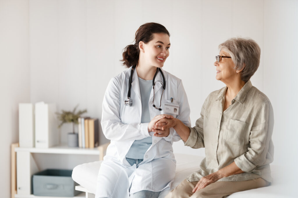 Patient with a doctor in medical office